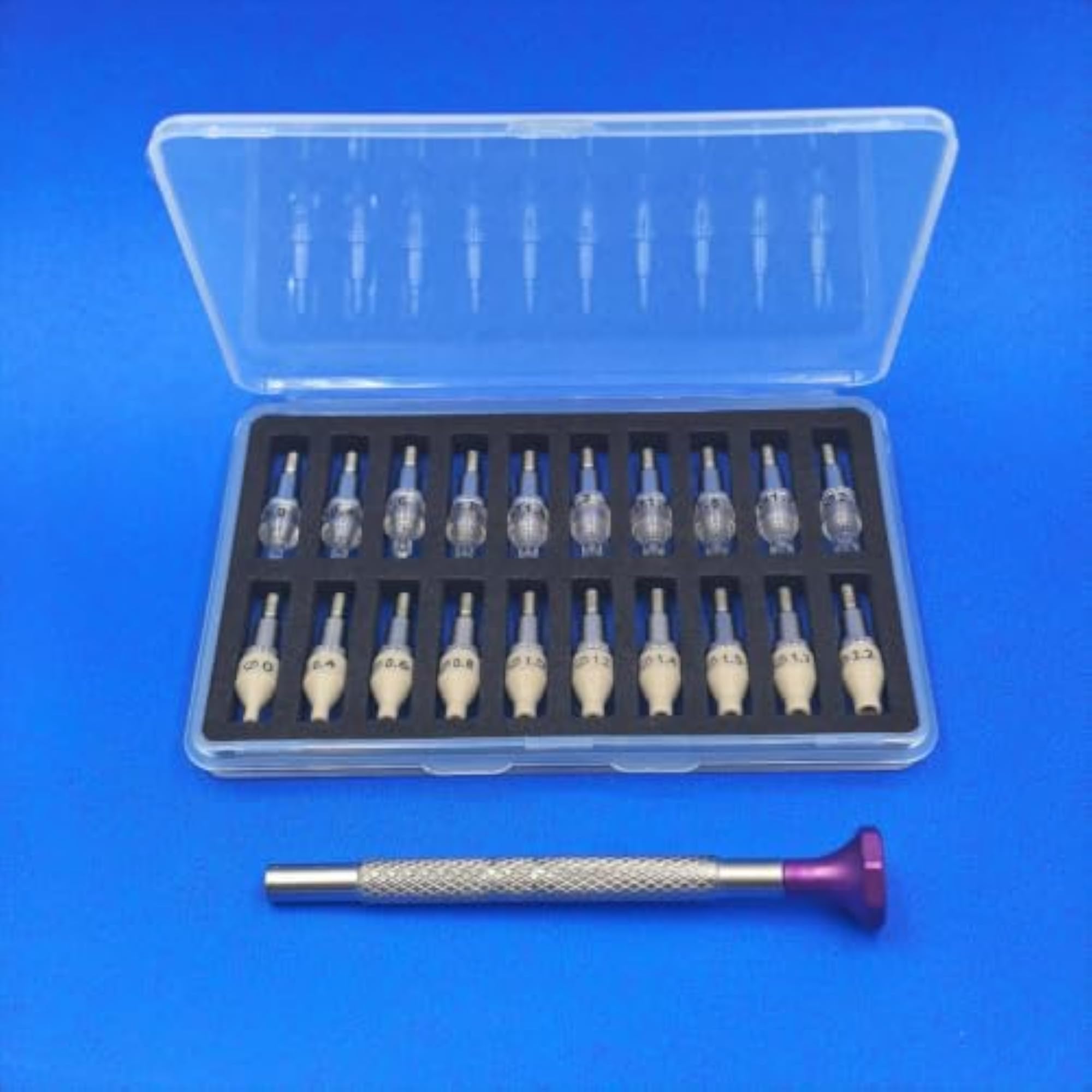 20 Pieces Pin-Loading Head Kit for Watchmakers