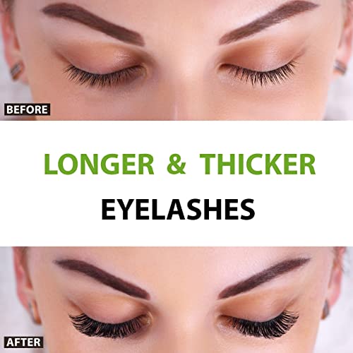 Eyelash Growth Serum 0.25 Oz (7Ml) Lash Serum For Longer Thicker Lashes Advanced Eyebrow Enhancer With Free Volumizing Mascara Vegan & Cruelty-Free Made In Usa | Herbiar #TOP3
