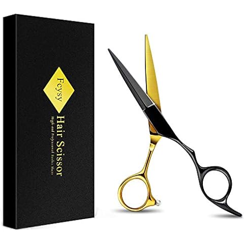 Hairdressing Scissors Hair Cutting Scissor, Fcysy Professional Barber Scissors 5.5” Hair Scissors, Sharp 440C Steel Hairdresser Scissors Haircut Scissors for Cutting Hair for Women Men Cover