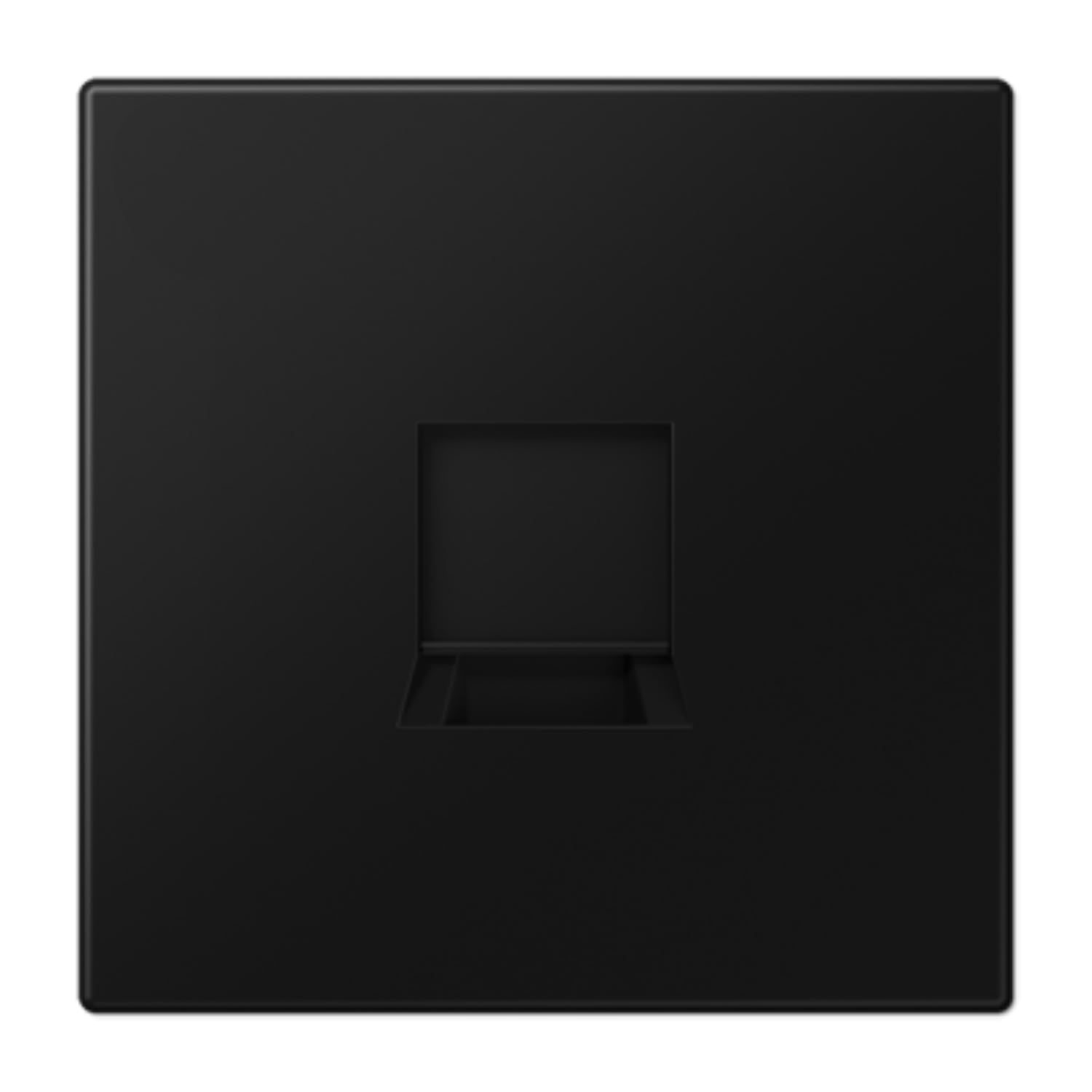 Plaque modulaire Jack 1 prise LS noir mat JUNG pour intérieur élégant