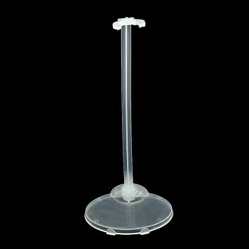 Transparent Doll Stands 10pcs Display Stand Support Holder for Doll | Fit for 9 to 12 Inches Dolls Adjustable Doll Stands with Waist Clips Clear Plastic Showcase
