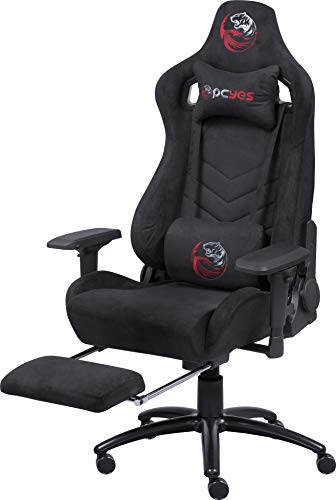 CADEIRA GAMER PCYES MAD RACER V12 PRETA EM SUEDE IMPERMEABILIZADO - MADV12PTSDG