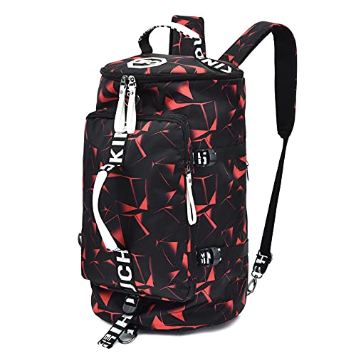 Gym Sport Bag Backpack Duffle Bag Weekender Bag Waterproof Travel Sling Bag Casual Daypack for Men and Women