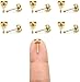 Gorgeouser 14K Gold Plating Tiny 1MM Ball Stud Earrings Micro 20G Cartilage Piercing Ear Studs Minimal Dot Post Earrings for Women&Girls
