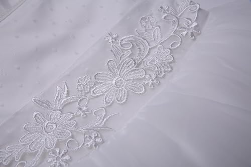 Pettigirl Girls Kids First Communion Wedding White Dresses Teens Child Graceful Long Clothing Size 4 5 6 7 8 9 10 12 144