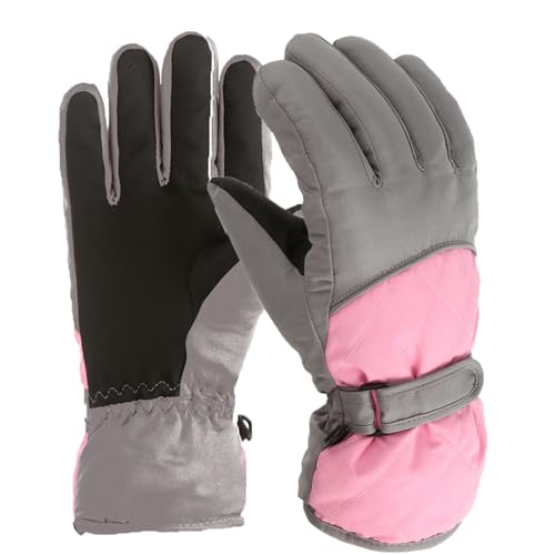 Genérico Guantes de esquí para niños y niñas engrosamiento invierno algodón frío deportes impermeables a prueba de viento guantes de nieve para niños y niñas