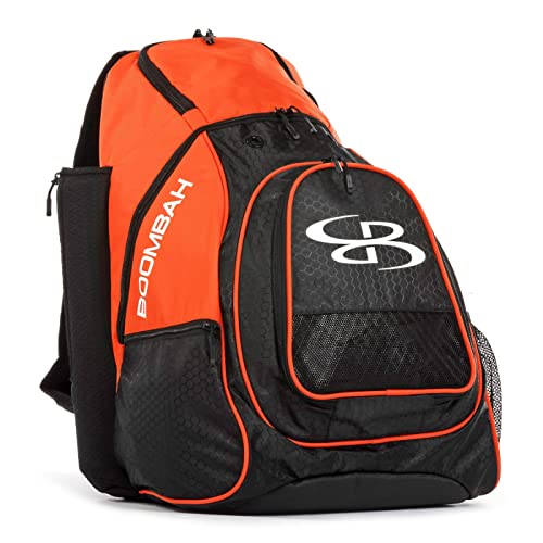 Boombah Squadron Backpack Bat Bag Black/Orange