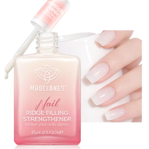 Modelones Nail Strengthener and Growth, Milky White Nail Polish Hardener