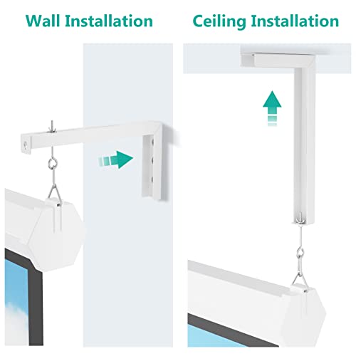 image for WALI Universal Projector Screen Ceiling Mount, Wall Hanging Mount L-Br