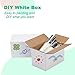 PETAFLOP 6x4x4 Shipping Boxes 50 Pack, White Cardboard Boxes Kraft Corrugated Mailer Boxes for Small Business