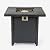Propane Fire Pit Table, 28'' Square Propane Gas Fire Pit with Lid, Lava Rock, 50,000 BTU Steel Outdoor Gas Firepit Table with Pulse Ignition System, for Deck Backyard Patio Garden