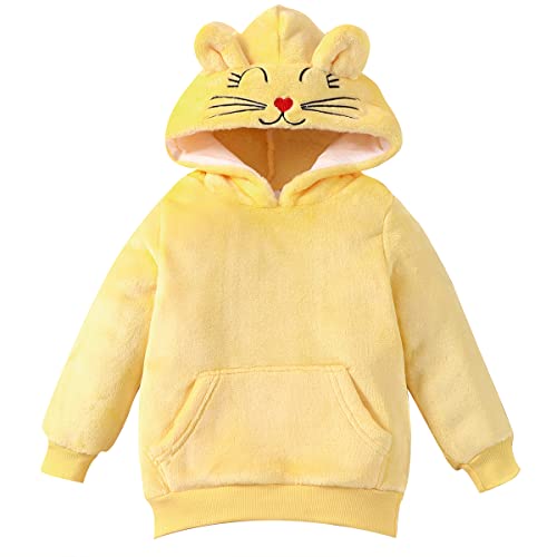 GETUBACK Baby Girls Boys Coat Toddler Little Kids Cartoon Winter Jackets Fleece Outwear Cat 100