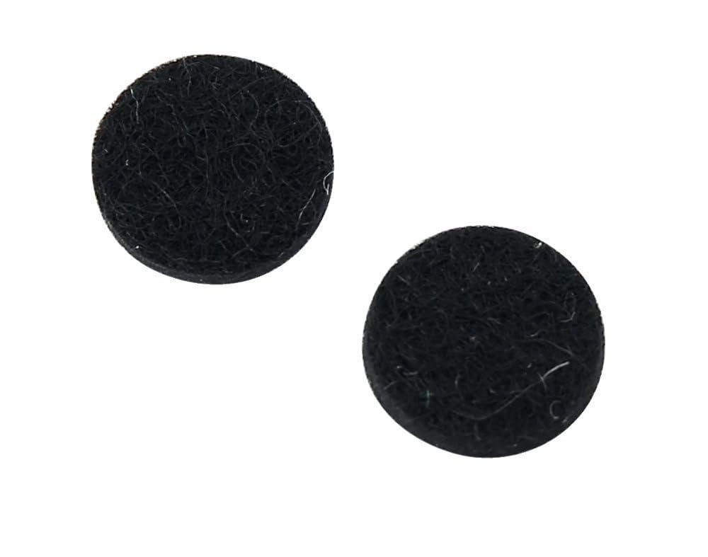 GEWA stop felt saxophone finger plates, colour black, diameter 16 mm, thickness 2 mm, pack of 25 pieces