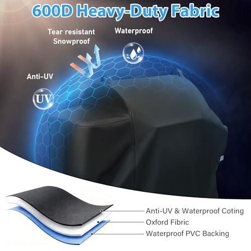 Image of Utheer 600D Waterproof Grill Cover for Pit Boss Navigator 850 1300 1250