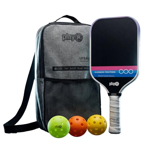 Image of playR Professional Friction Carbon Fiber Pickleball Set for Kids, Adult