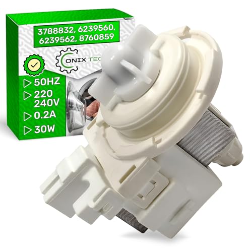 Ablaufpumpe für Waschmaschine 30W 220/240V 50HZ 0,2A mit dem Originalcode 3788832 6239560 6239562 8760859 für Miele - Garantie 5 Jahre - ONIX TECH