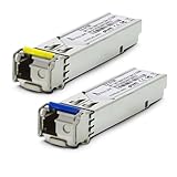 Extralink WDM SFP Modul Singlemode 1.25G LC 1310/1550nm bis 3km – Kompatibel mit Ubiquiti UniFi Netgear Cisco TP-Link MikroTik QNAP Zyxel Synology – Gigabit Transceiver für Switch Router