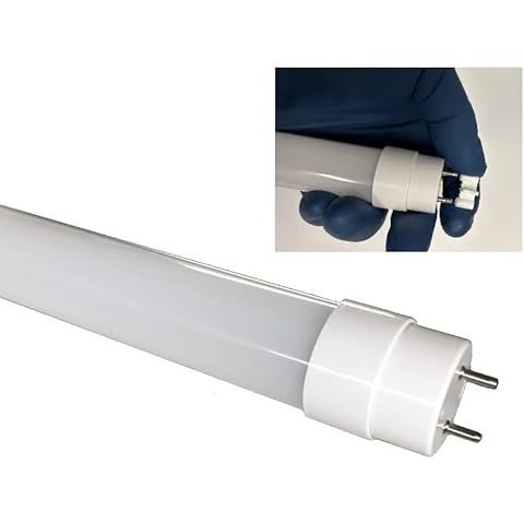 Fulight Type B & Rotatable LED F15T8 Tube Light-18-Inch (17-3/4 Inches Actual Length) 1.5FT 7W, Warm White 3000K, Double-End Powered, Frosted Cover, 85-265VAC (Not a Plug-and-Play) Cover