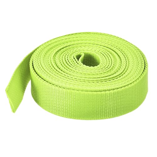 Image of MECCANIXITY Lightweight Polypropylene Webbing Strap 1.5 inch 10 Yard Backpack Strapping Band Lime Green for Outdoor Luggage Cargo Straps