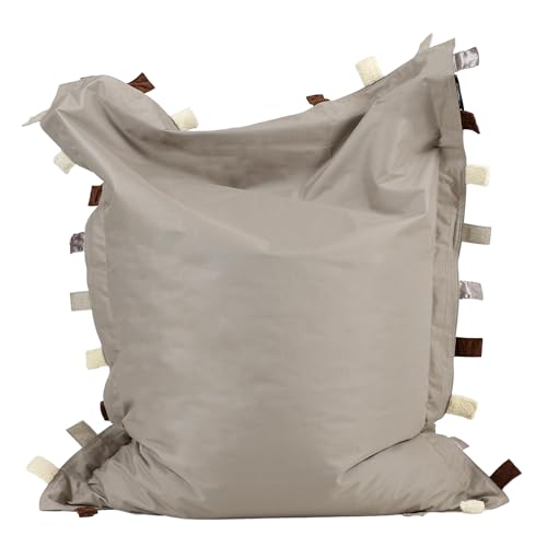 Eden Learning Spaces Thrive Sensory Touch Tag Water-Resistant Floor Cushion Bean Bag, Natural