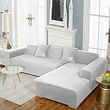 EFELIM Velvet L Shape Couch Cover Sectional Sofa Slipcover, Stretch 1 2 3 Seat Sofa Covers Soft Chai