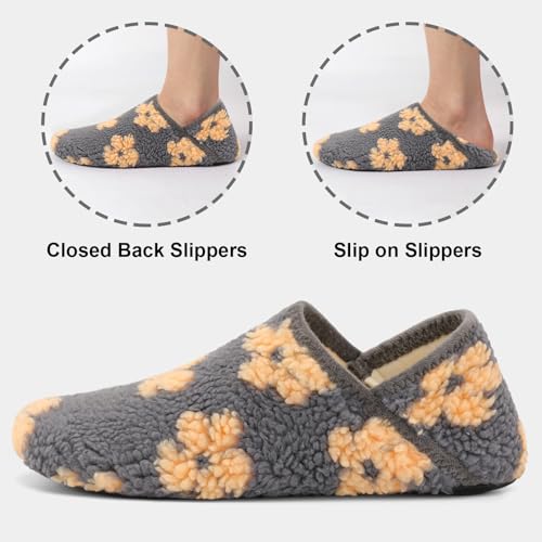 Image of Fires Womens Mens Slippers with Rubber Sole Soft-Lightweight House Slipper Socks Around House Shoes Non Slip Indoor /Outdoor