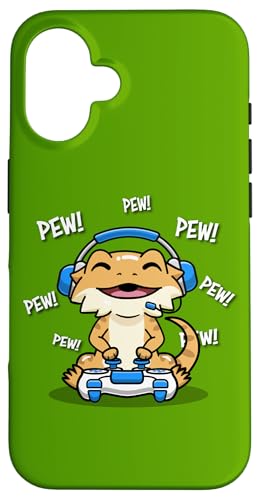 Tiny Dinosaur Boys Kawaii Kid Pew Gamer Bearded Dragon Lover �X�}�z�P�[�X iPhone 16 �p