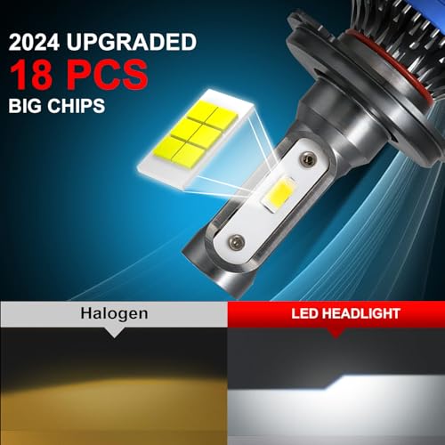 Image of OTO2EYE 1 YEAR WARRANTY 80 Watt Super Bright H4 LED Headlight Bulb for Bike Scooter LED Light for Bike 8000 Lumens 10000 RPM Fan for Fast Cooling Full Aluminum Body Bike LED Light