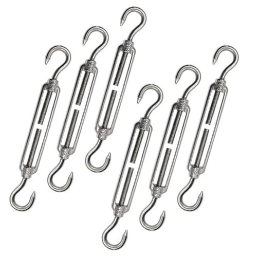 Paquete de 10 Tensores para Cable con Gancho M8 de Acero Inoxidable 304 Ajustables miniatura 1