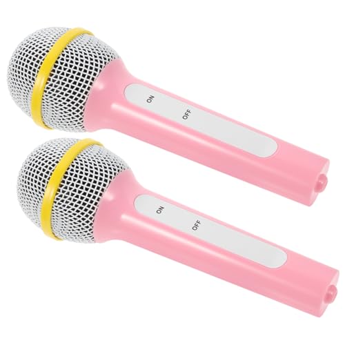 Gatuida 2pièces Microphone Factice pour Garçon Fille Jou Simulation Lot de Accessoire De Fête Jeu Classe
