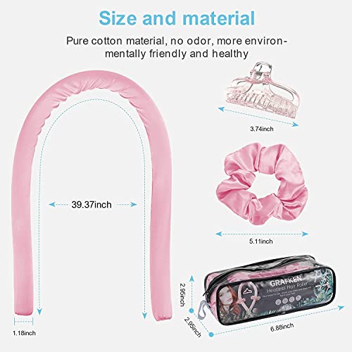 Heatless Curling Rod Headband, No Heat silk curlers hair rollers for long hair and you can sleep in soft foam hair curlers curling rods overnight, curling ribbon and flexible rods for natural hair