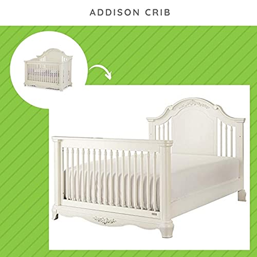 Full Size Conversion Kit Bed Rails for Select Bassett Baby Cribs (Pearl)