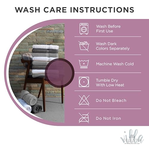 Image of 12-Piece 100% Cotton Towel Set, 4 Bath Towels, 4 Hand Towels, 4 Wash Cloth, Quick-Dry, Burgandy