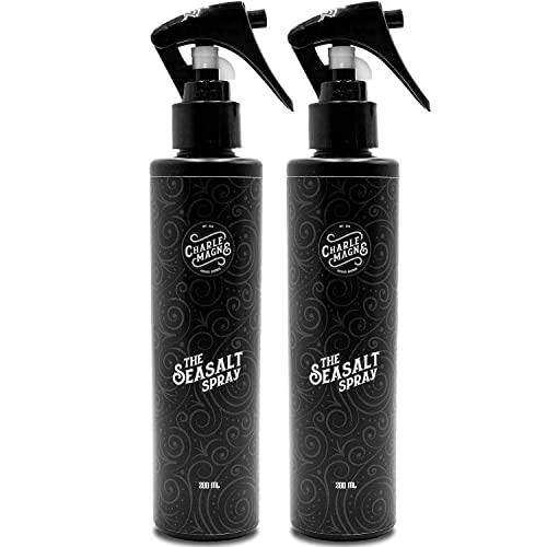 Charlemagne Sea Salt Spray Hair Juego de 2 aerosoles salinos para el cabello (2 x 200 ml) – Spray de agua salada para el cabello – Spray de sal marina mate para hombres – Spray volumenspray textura