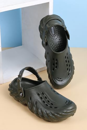 Image of Men's Classic Casual Clogs /Sandals with Adjustable Back Strap for Adult | Comfortable & Light Weight | Stylish & Anti-Skid | Waterproof & Daily Mules for Gents & Boys