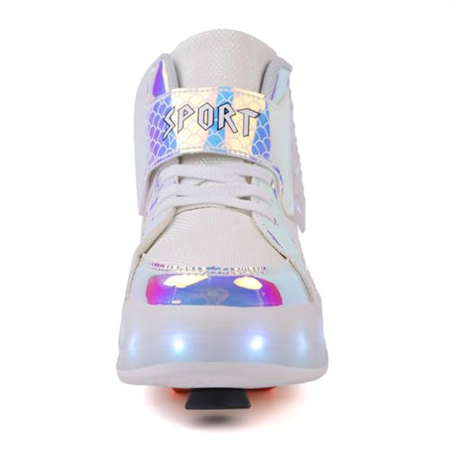 LED Roller Skate Shoes for Kids - Boys Girls Light Up Sneakers with Wheels Indoor/Outdoor Sliding Play3