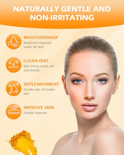 Turmeric Face Cream, Brightening Face Cream for Radiant&Glowing Skin,Dark Spot Corrector Age Spot Remover,Anti Aging,Natural Turmeric Cream Skin Care,Vitamin C Moisturiser for Face
