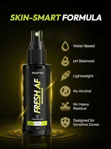 Image of Fresh AF Intimate Spray for Men 50ml Each Bottle (1500 Sprays) | Gym + Travel Combo| Anti Odour Intimate Hygiene Body Spray for Balls & Groin | Pre /Post Gym, Travel & Workout for Clean & Fresh Balls | Forbidden Squeeze & No Mercy