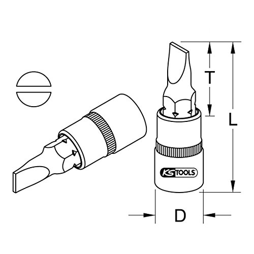 KS Tools 918.1487 1/4 Chrome + Hexagonal Bit Socket, Bits, Bit Driver, 4 mm - Image 2