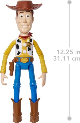 Mattel Disney Pixar Toy Story Woody grande Figura 31 cm articulada, juguete para niños +3 años (HFY26)