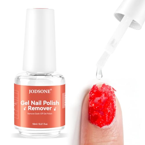 Image of JODSONE Gel Nail Polish Remover, 18ML Wide Mouth Bottle for Nail Care | No Soak or Wrapping Needed, Easy Application Formula for UV LED Manicure, Helps Remove Polish Efficiently at Home or Salon