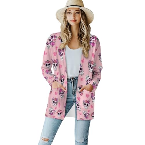 Image of Cardigan for Women Long Sweater Open Front Sweaters Fashion Lightweight Cardigans with Pockets