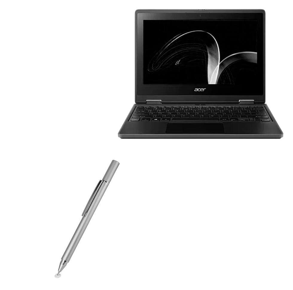 BoxWave Stylus Pen Compatible with Acer TravelMate Spin B3 (TMB311RN-32) (Stylus Pen FineTouch Capacitive Stylus, Super Precise Stylus Pen - Metallic Silver