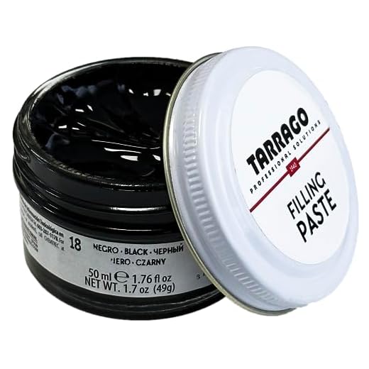 Tarrago | Filling Paste Jar 50ml | Pasta de Relleno para Reparar Todo Tipo de Calzado de Cuero, Cuero Sintético y Goma | Cuidado y Reparación del Calzado | Color Negro