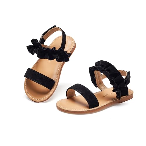 Image of Felix & Flora Toddler Girl Sandals - Little Girl Easter Dress Shoes Lightweight Open Toe Beach Holiday Flats