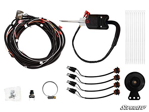 SuperATV Universal ATV/UTV Turn Signal Kit (with Column Turn Switch & Horn button) - Fits Honda, Polaris, Can-Am, Kawasaki, John Deere, Arctic Cat, & More