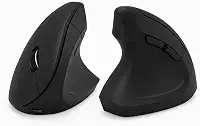 Mouse Vertical Ergonômico Sem Fio Recarregável – Design Confortável, Silencioso, USB + Bluetooth, Ajuste DPI, Ideal para Escritório, Alívio de Dores no Pulso