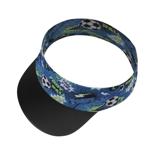Kids Sun Visor Hat for Boys Girls Stretchy Visor Foldable Empty Top Sports Cap Lightweight Cartoon Pattern Headband Hat2