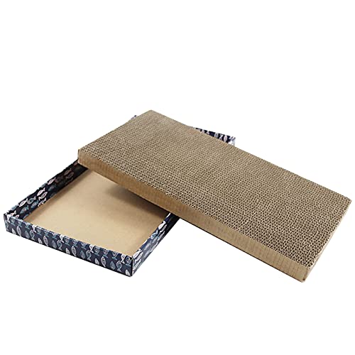 mewmewcat Rascunho de papelão para gato com papelão ondulado Catnip Brinquedos para gatos internos e