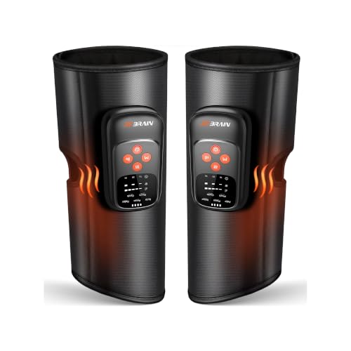 JZBRAIN Cordless Calf Massager with Heat and Compression : Rechargeable Leg Massager with 5 Modes...